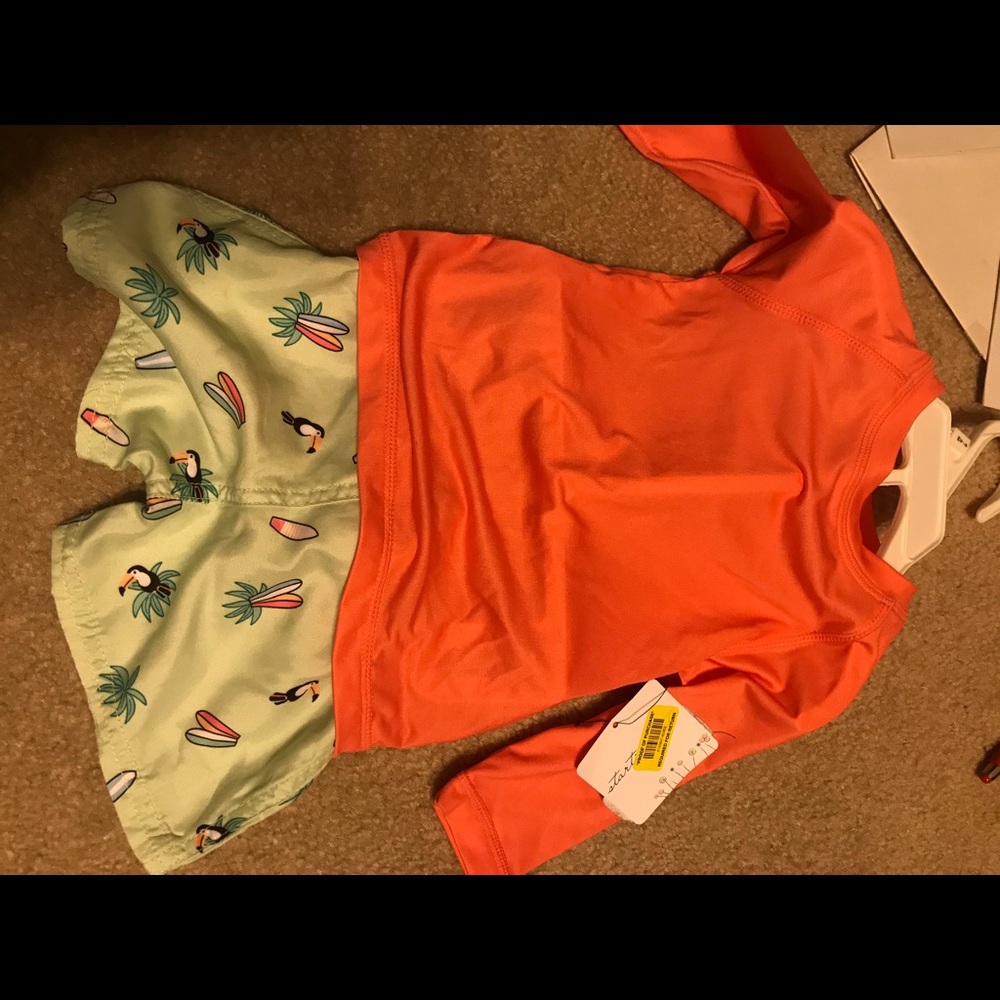 Baby Boy Rashguard and swim trunks set